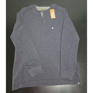 Eddie Bauer Men’s Henley Pullover Sweater Blue Size M New With Tags